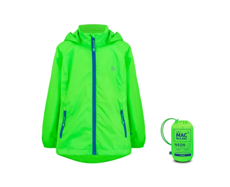 Mac In A Sac Origin 2 Kids Jacket - Neon Green